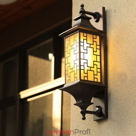 Chinesische Außenwandleuchte Wasserdichte Fenstergitter-Wandlampe Chinesische Außenwandleuchte Wasserdichte Fenstergitter-Wandlampe