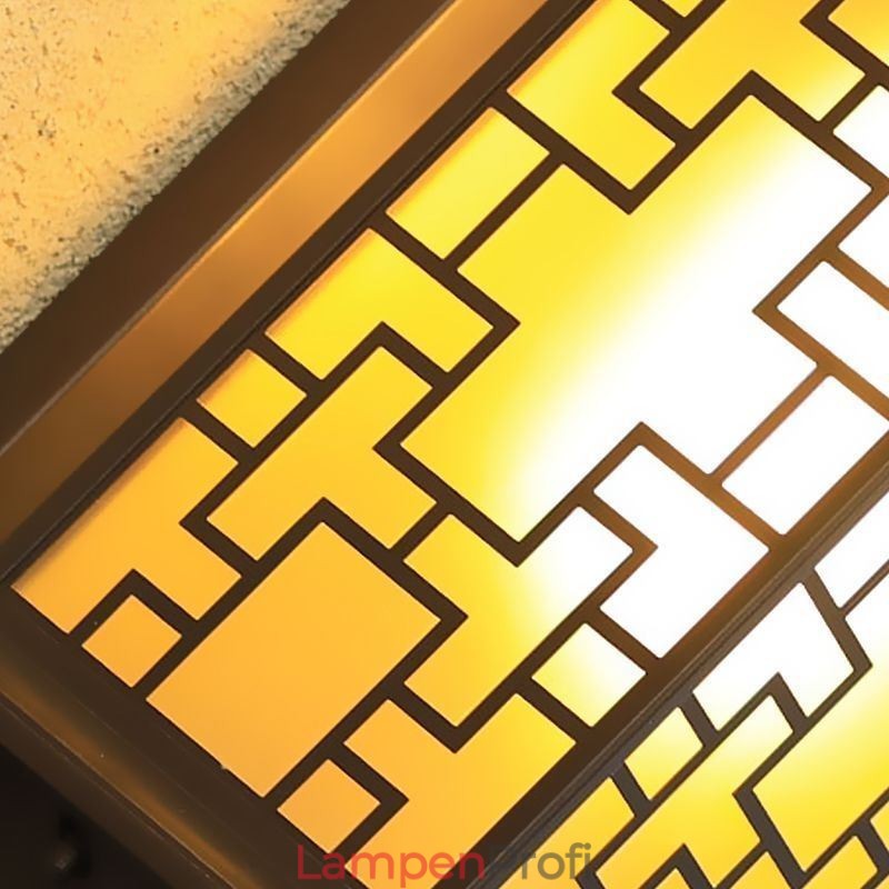 Chinesische Außenwandleuchte Wasserdichte Fenstergitter-Wandlampe