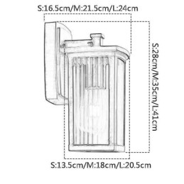 Moderne einfache Außenleuchte wasserdichte quadratische Säulenwandleuchte Hofkorridor