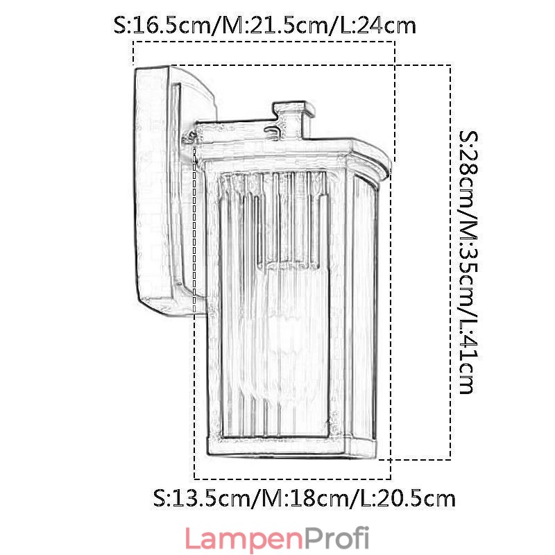 Moderne einfache Außenleuchte wasserdichte quadratische Säulenwandleuchte Hofkorridor