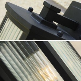 Moderne einfache Außenleuchte wasserdichte quadratische Säulenwandleuchte Hofkorridor