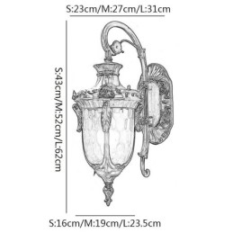 Europäische Außenleuchte Wasserdicht Single Head Wandleuchte Hof Korridor Garten