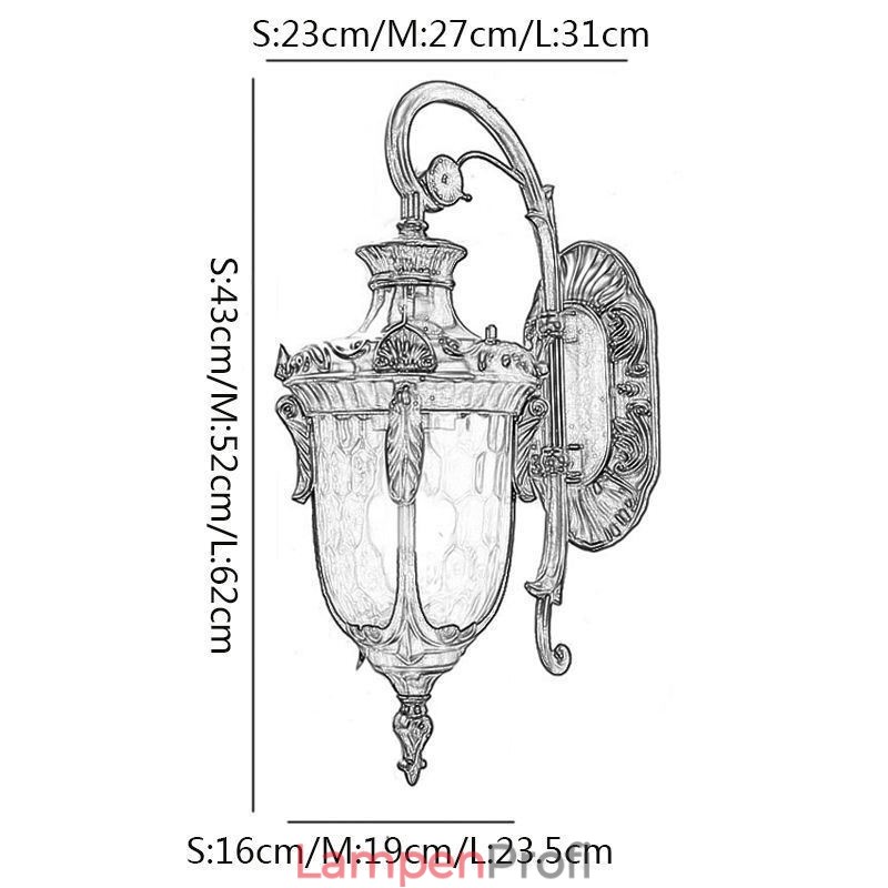 Europäische Außenleuchte Wasserdicht Single Head Wandleuchte Hof Korridor Garten
