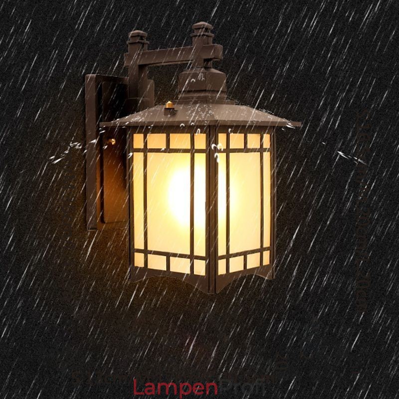 Außenleuchte im chinesischen Stil, wasserdicht, Pavillonform, Wandleuchte für Garten und Balkon