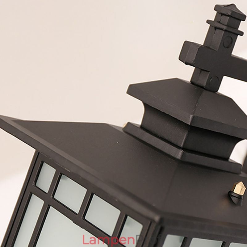 Außenleuchte im chinesischen Stil, wasserdicht, Pavillonform, Wandleuchte für Garten und Balkon