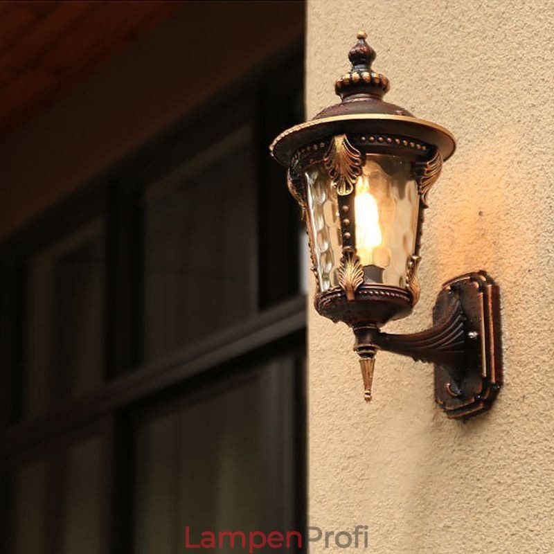 Europäische Retro Outdoor Wandleuchte Wasserdicht Geschnitzte Wand Licht Garten Balkon Hof