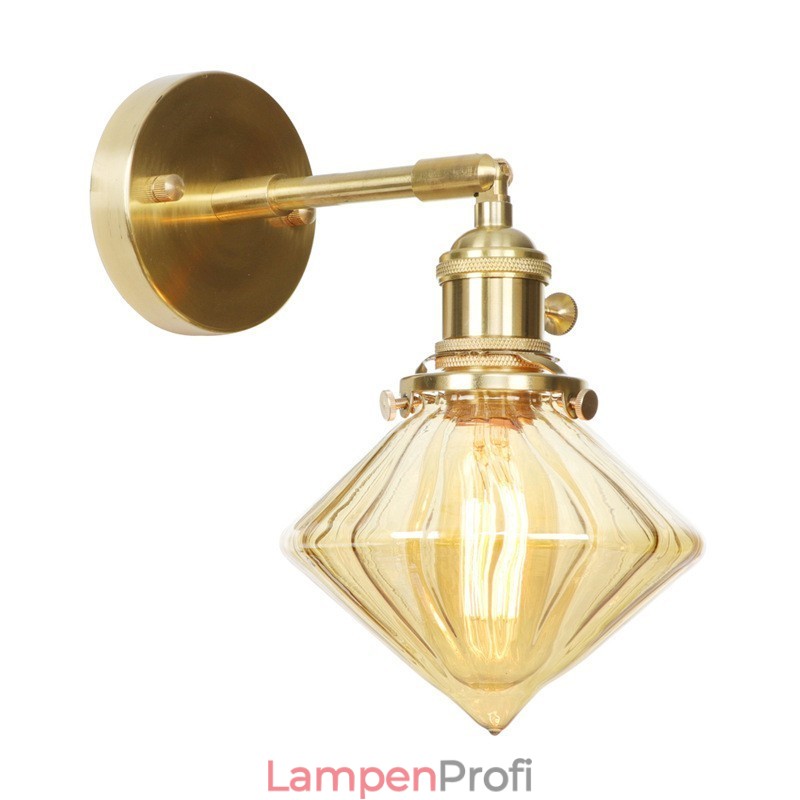 Moderne Wandleuchte mit Glasschirm