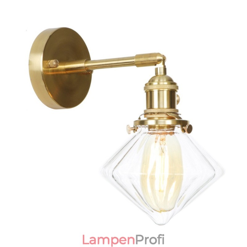Moderne Wandleuchte mit Glasschirm
