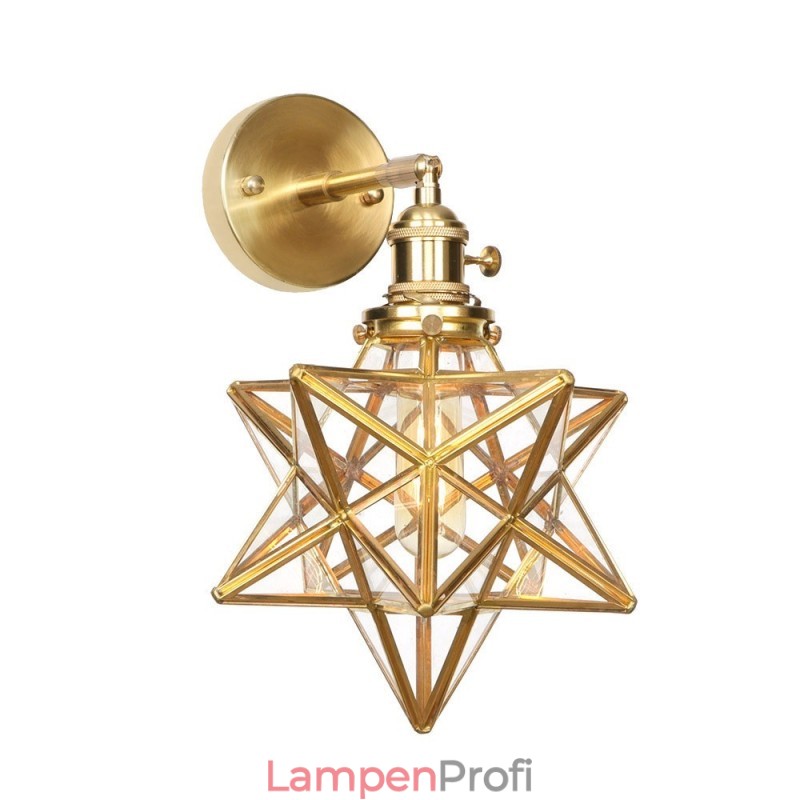 Moderne Wandleuchte mit Glasschirm