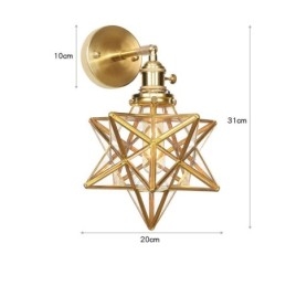 Moderne Wandleuchte mit Glasschirm