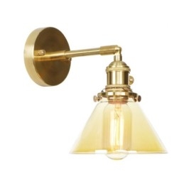 Moderne Wandleuchte mit Glasschirm