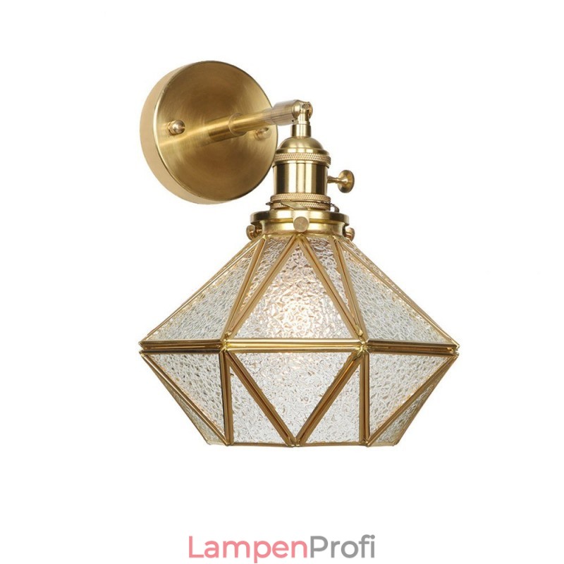 Moderne Wandleuchte mit Glasschirm
