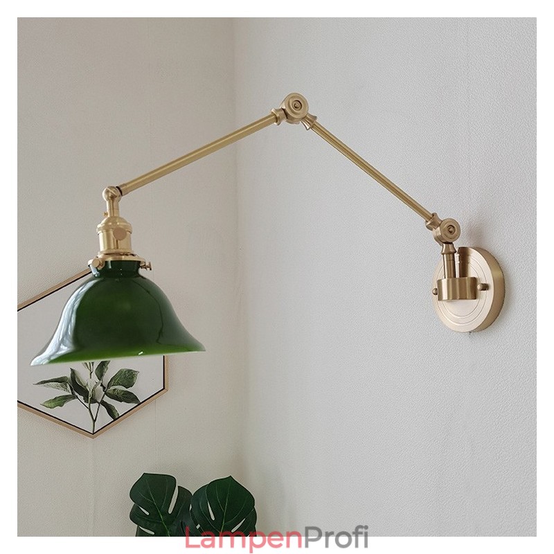 Moderne Wandleuchte mit Glasschirm