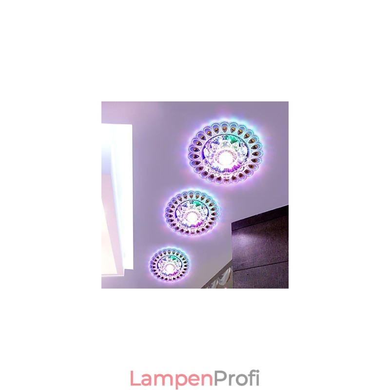 Kristall Deckenleuchte Spotlight SMD 3W Kreative Lampe Leuchtstoffröhre Bunte Farbe Dome Licht