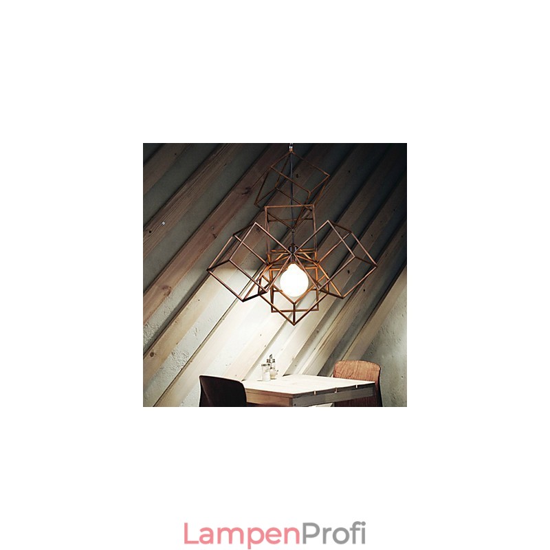 Pendant 1 Light Vintage Minimalist Iron Painting Chandelier