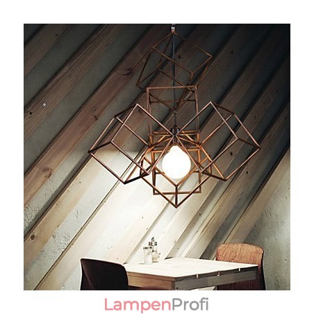 Pendant 1 Light Vintage Minimalist Iron Painting Chandelier