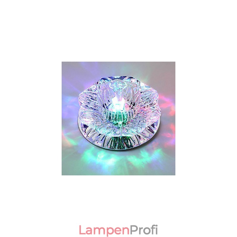 Kristall Deckenleuchte Spotlight SMD 3W Kreative Lampe Leuchtstoffröhre Bunte Farbe Dome Licht