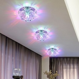 Kristall Deckenleuchte Spotlight SMD 3W Kreative Lampe Leuchtstoffröhre Bunte Farbe Dome Licht