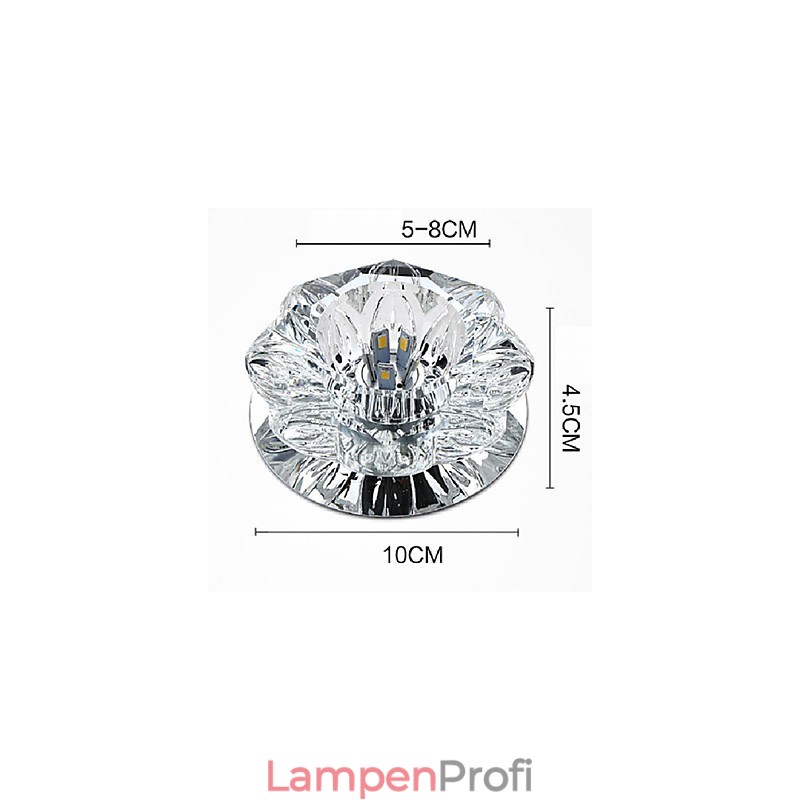 Kristall Deckenleuchte Spotlight SMD 3W Kreative Lampe Leuchtstoffröhre Bunte Farbe Dome Licht
