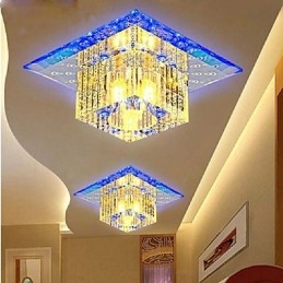 Mini Kristall Deckenleuchte Spotlight SMD 3W Kreative Lampe Leuchtstoffröhre Bunte Farbe Quadratische Kuppelleuchte