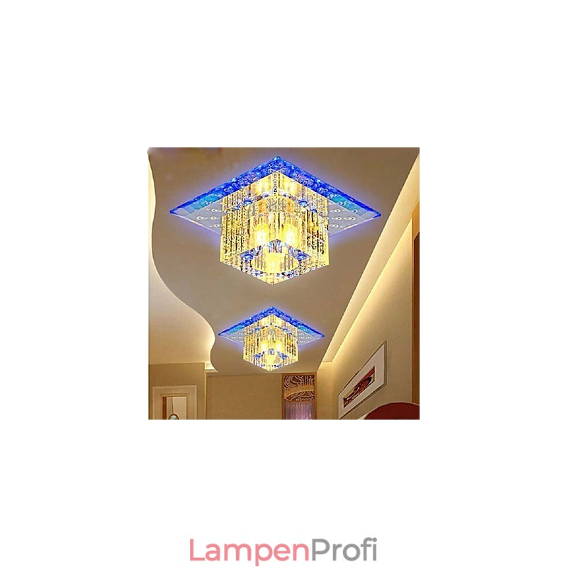 Mini Kristall Deckenleuchte Spotlight SMD 3W Kreative Lampe Leuchtstoffröhre Bunte Farbe Quadratische Kuppelleuchte