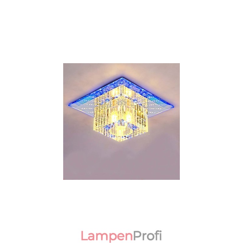 Mini Kristall Deckenleuchte Spotlight SMD 3W Kreative Lampe Leuchtstoffröhre Bunte Farbe Quadratische Kuppelleuchte