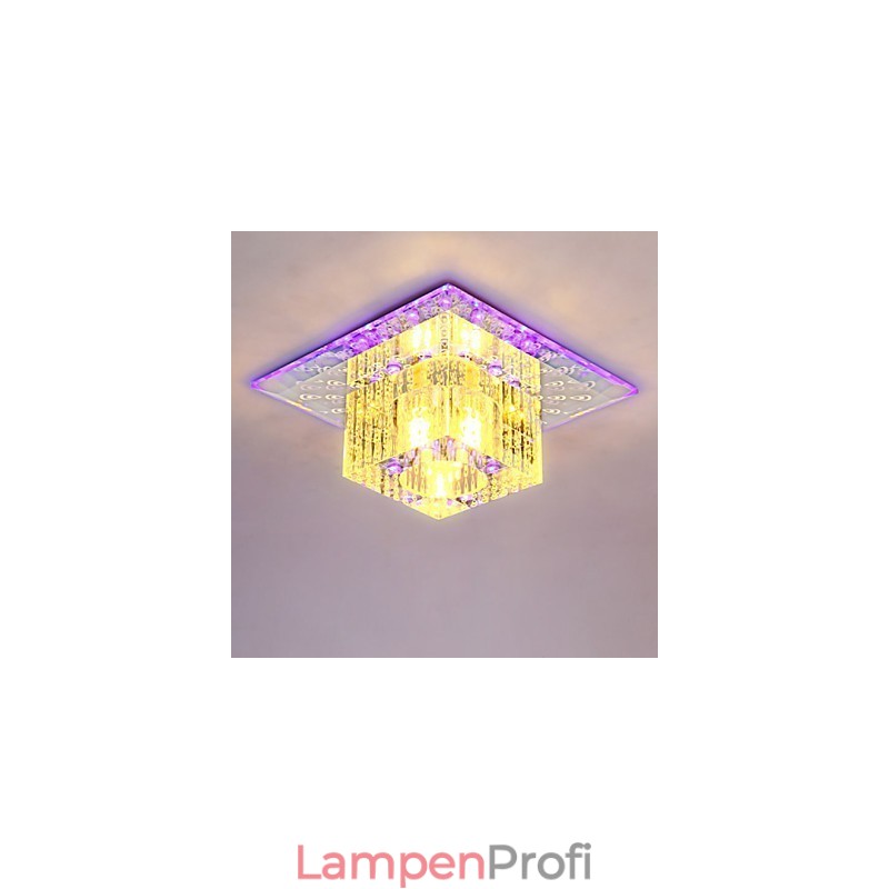 Mini Kristall Deckenleuchte Spotlight SMD 3W Kreative Lampe Leuchtstoffröhre Bunte Farbe Quadratische Kuppelleuchte
