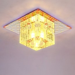 Mini Kristall Deckenleuchte Spotlight SMD 3W Kreative Lampe Leuchtstoffröhre Bunte Farbe Quadratische Kuppelleuchte