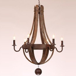 Kronleuchter 6 Lichter Vintage Retro Country Living Dining Garage Metall
