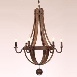 Kronleuchter 6 Lichter Vintage Retro Country Living Dining Garage Metall
