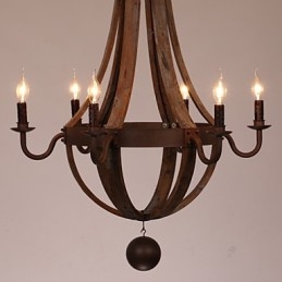 Kronleuchter 6 Lichter Vintage Retro Country Living Dining Garage Metall