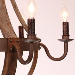 Kronleuchter 6 Lichter Vintage Retro Country Living Dining Garage Metall
