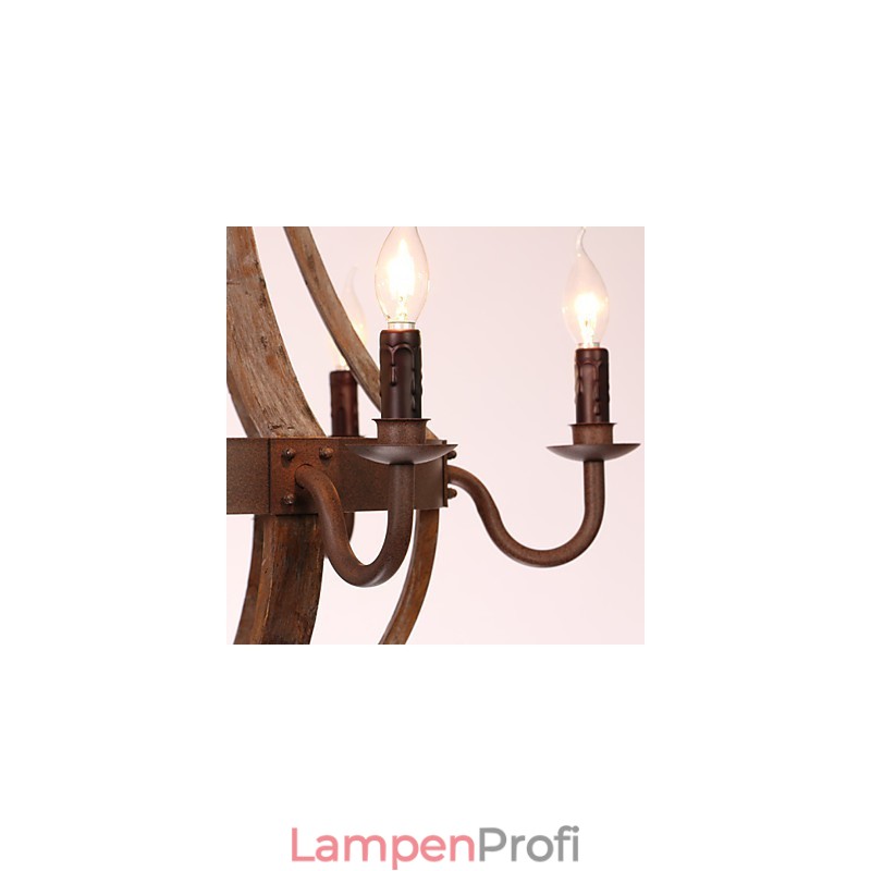 Kronleuchter 6 Lichter Vintage Retro Country Living Dining Garage Metall
