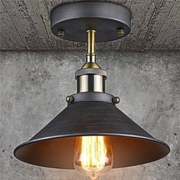 Vintage Mini Edison Deckenleuchte 1 Licht Metall Unterputzmontage