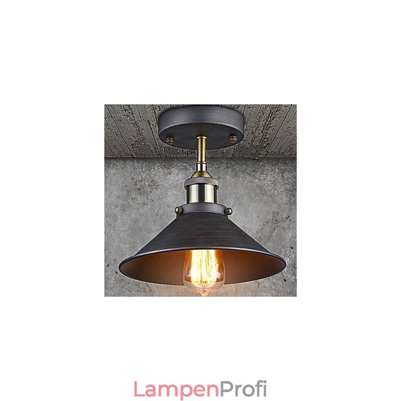 Vintage Mini Edison Deckenleuchte 1 Licht Metall Unterputzmontage