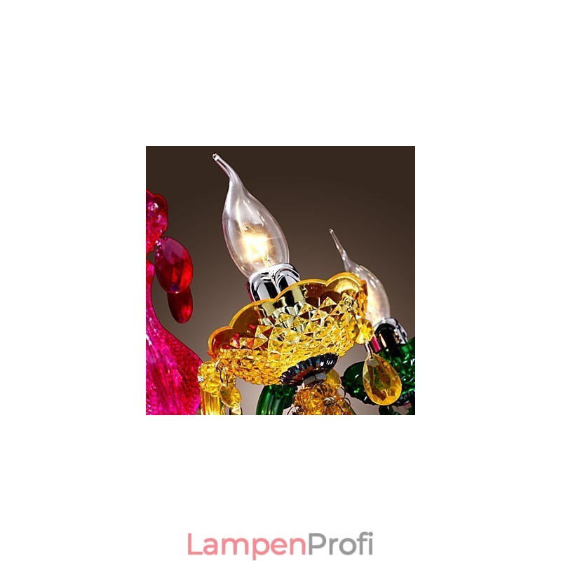 Traditioneller klassischer Kronleuchter aus Kristall, Chrom und Acryl