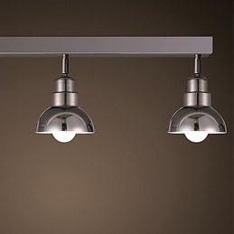 Unterputz-Trinalkopfleuchte, weißes Glas, Aluminiumrahmen, modisch, modern