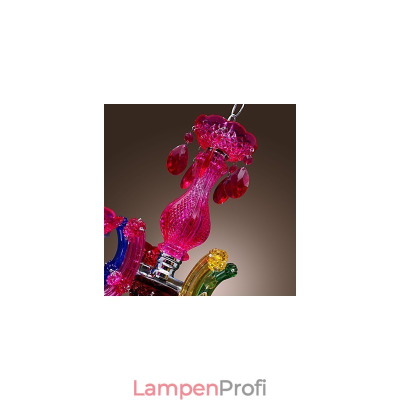 Traditioneller klassischer Kronleuchter aus Kristall, Chrom und Acryl