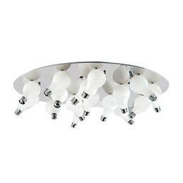 Moderne Deckenleuchte mit 12 Lichtern in runder Form (G4-Glühbirnensockel)