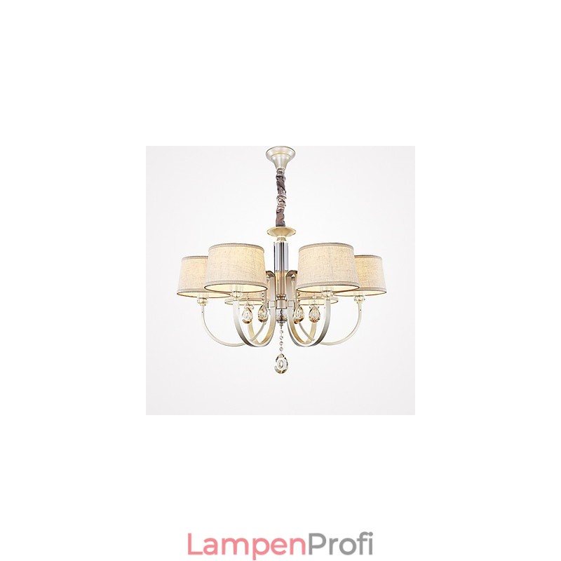 Kronleuchter aus Metall mit Kristallmalerei im Landhausstil