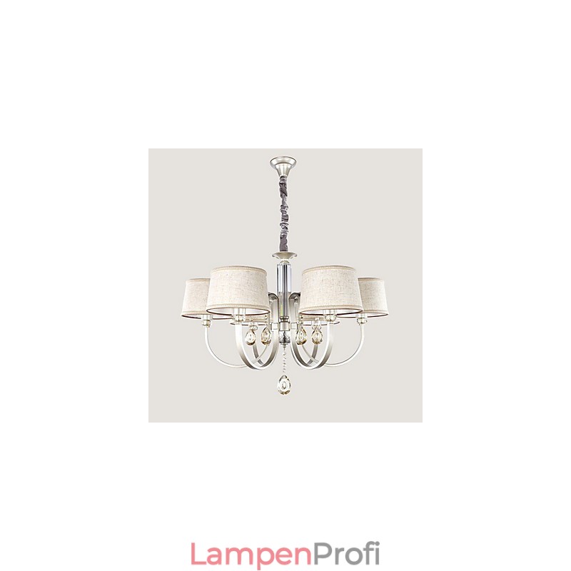 Kronleuchter aus Metall mit Kristallmalerei im Landhausstil