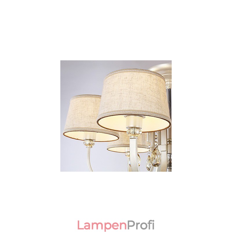 Kronleuchter aus Metall mit Kristallmalerei im Landhausstil