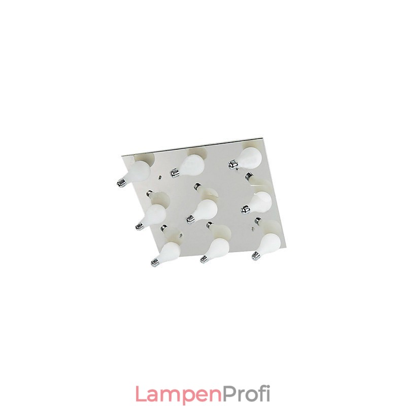 Moderne Deckenleuchte mit 9 Lichtern im Quadrat (G4-Glühbirnensockel)
