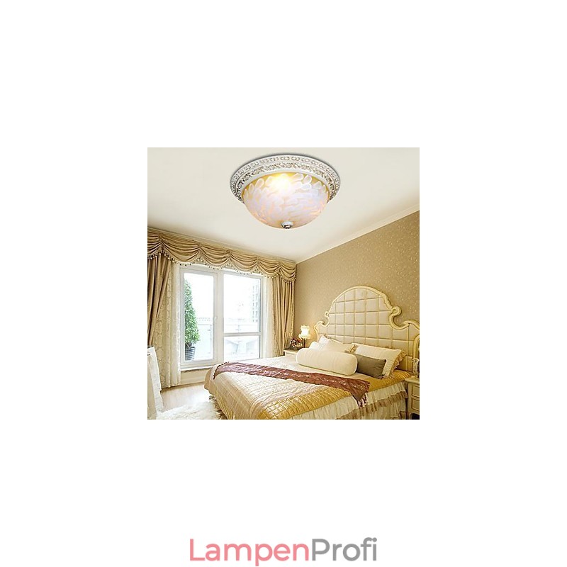 Weiße Unterputzleuchte Muster Glas Harz Gold Carving Europäischen Klassischen