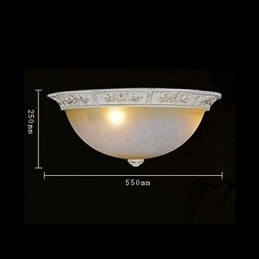 Weiße Unterputzleuchte Gelb Weiß Glas Harz Muster Carving Europäischen Klassischen