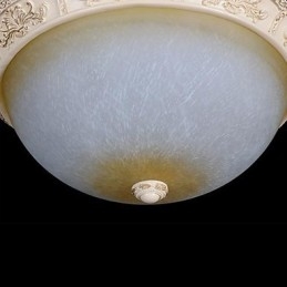 Weiße Unterputzleuchte Gelb Weiß Glas Harz Muster Carving Europäischen Klassischen