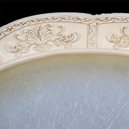 Weiße Unterputzleuchte Gelb Weiß Glas Harz Muster Carving Europäischen Klassischen