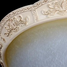 Weiße Unterputzleuchte Gelb Weiß Glas Harz Muster Carving Europäischen Klassischen