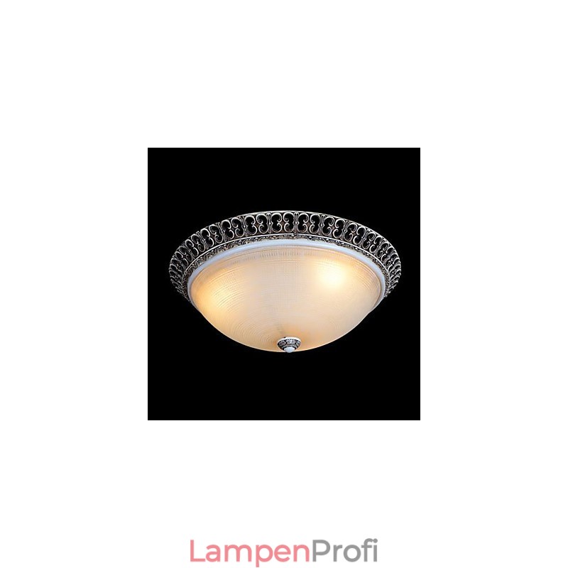 Dark Brown Flush Mount Light Glass Resin Pattern Carving European Classic