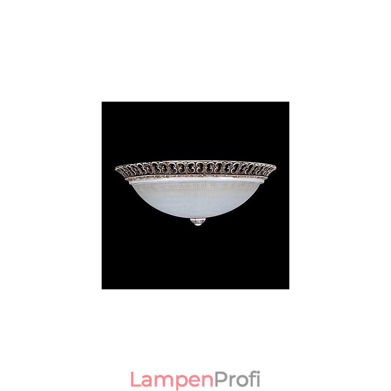 Dark Brown Flush Mount Light Glass Resin Pattern Carving European Classic